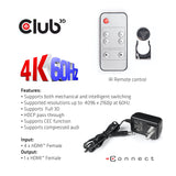 Club 3D CSV-1370 HDMI 2.0 Switchbox 4 ports