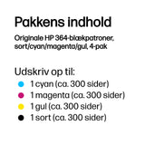 HP 364 Sort Gul Cyan Magenta Blæk N9J73AE