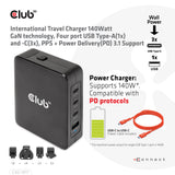 Club 3D CAC-1917 140W GaN Strømforsyningsadapter