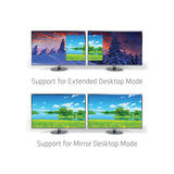 Club 3D CSV-1555 USB-C gen 2 til 2xDisplayPort videoadapter Sort