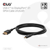 Club 3D Videoadapterkabel 2m Sort