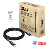 Club 3D CAC-1579 USB4 Gen3x2 USB-C kabel 3m Sort