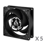 ARCTIC P8 PWM PST Fan 5-pack Sort 80 mm