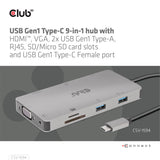Club 3D CSV-1594 9-in-1 USB-C Gen1 Dockingstation