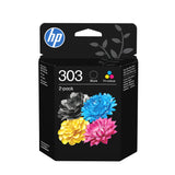 HP 303 Farve (cyan, magenta, gul) Pigmenteret sort Blæk 3YM92AE