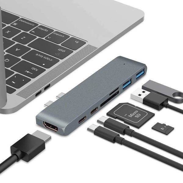 USB-C Adapter til MacBook Pro 13” Type C Hub 4K@30HZ Thunderbolt 3 USB 3.0