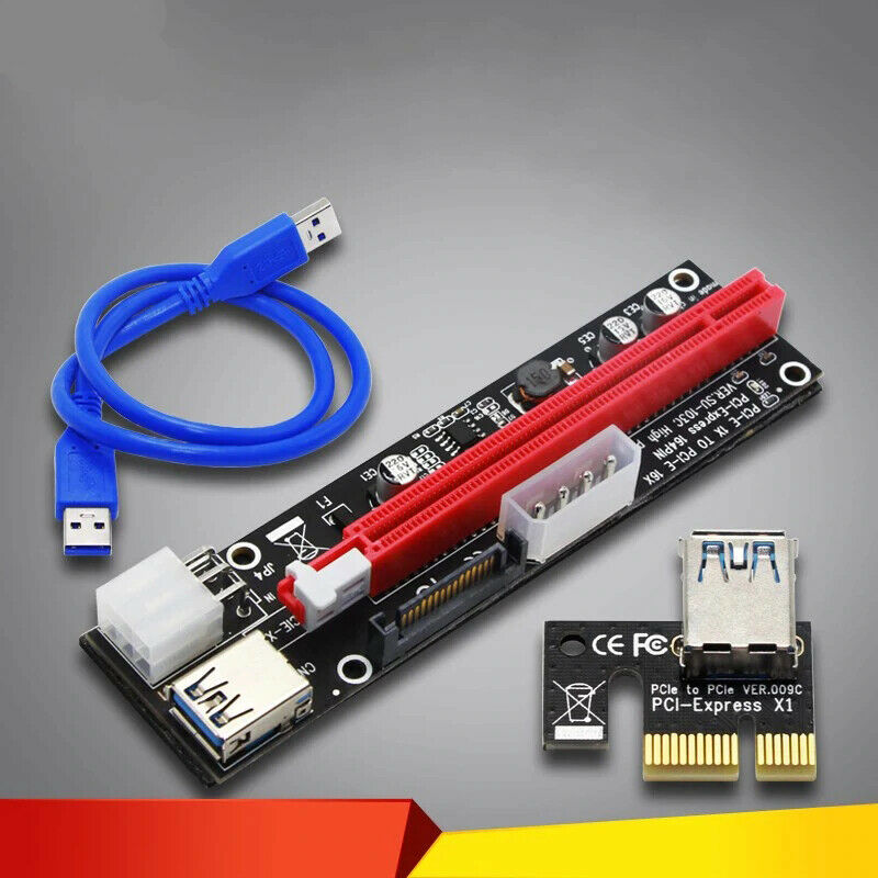 PCI-E Riser Kort PCIe 1x to16x Extender USB 3.0 Data Kabel GPU mining